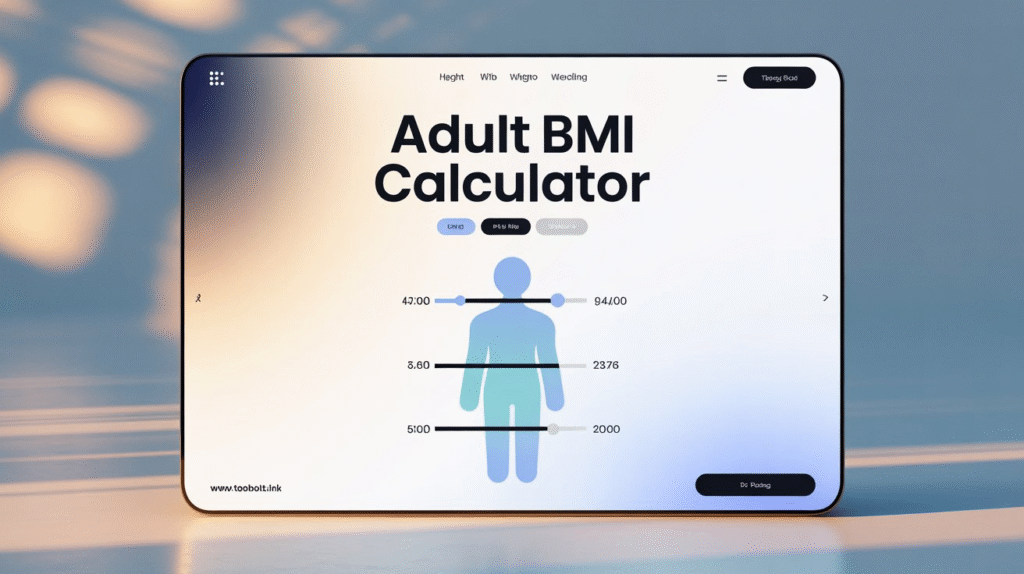 Adult BMI calculator